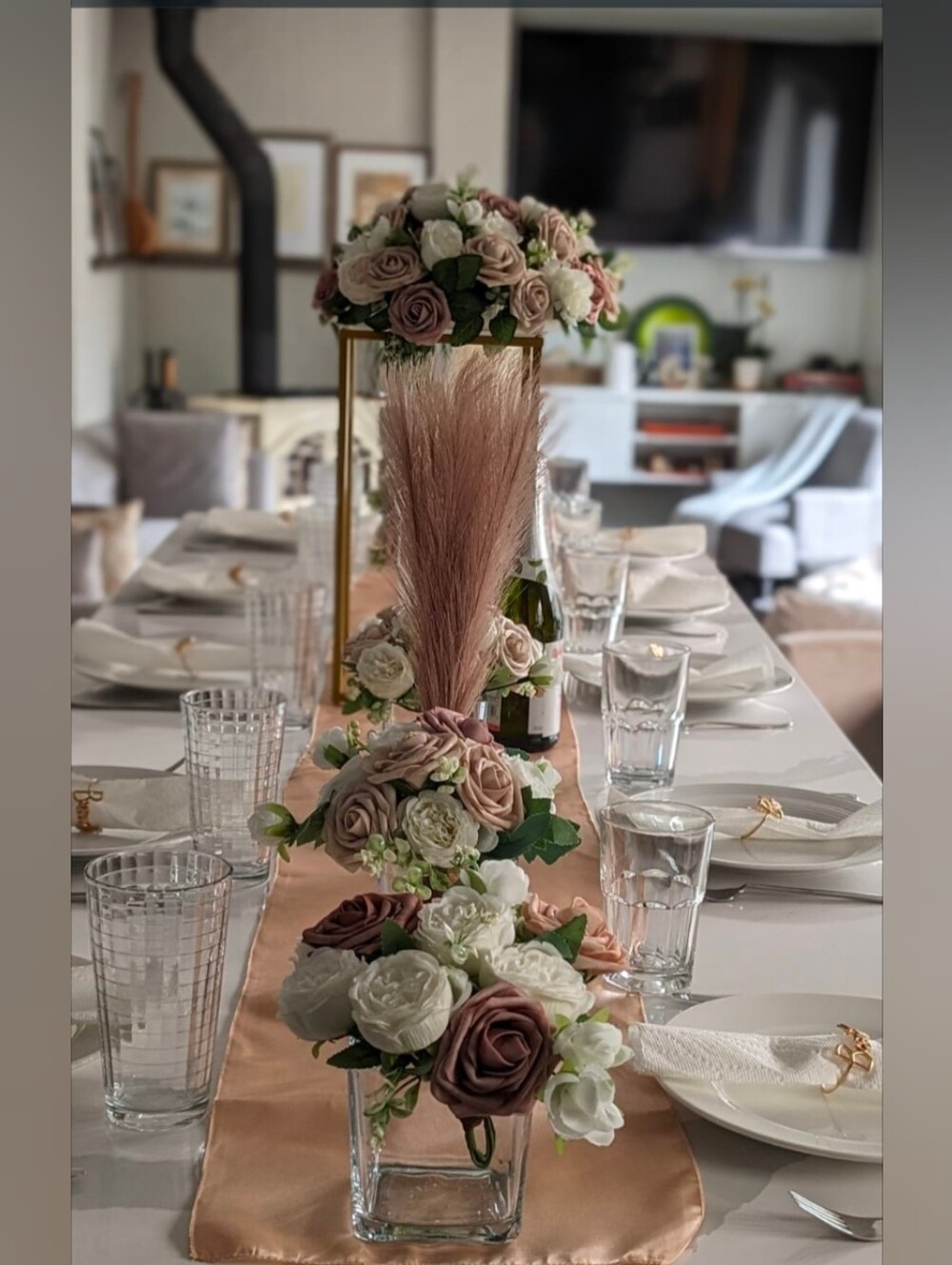 Decorative Dried Palm Fronds Bundle - Neutral & Blonde